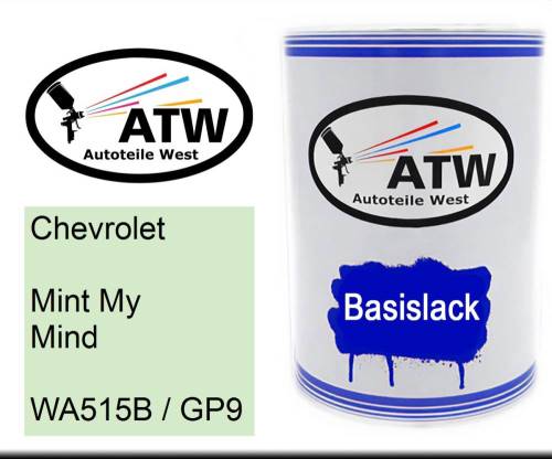 Chevrolet, Mint My Mind, WA515B / GP9: 500ml Lackdose, von ATW Autoteile West.